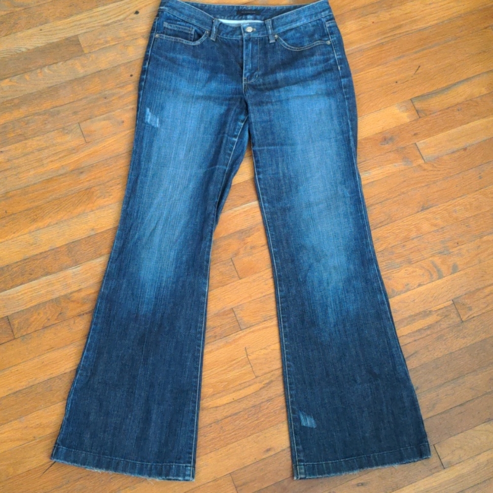 ELIE TAHARI low-rise flare/wide leg jeans